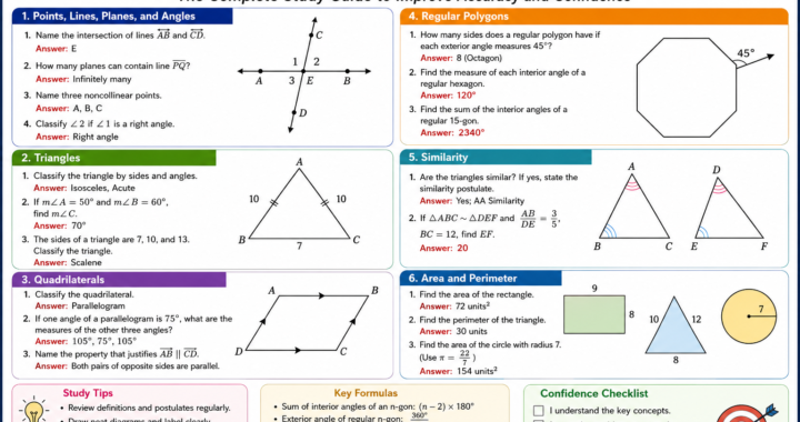 Chapter 4 Review Geometry Answers