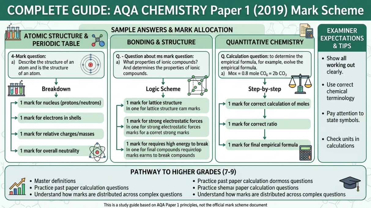 AQA Chemistry Paper 1 2019 Mark Scheme